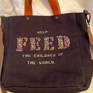 FEED KENYA BEADED LARGE TOTE.